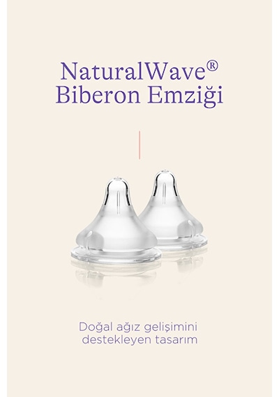Lansinoh® NaturalWave® 2'li Biberon Emziği Orta Akışlı (3 Ay+)