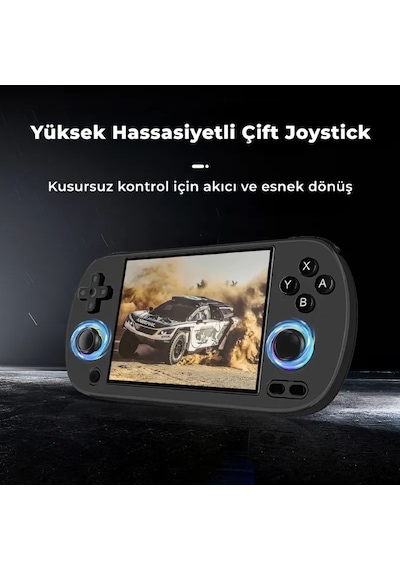 Rg40xx H Retro El Oyun Konsolu 64 Gb Siyah - 4.0 İnç Oca Ips Ekran Rgb Işıklı Çift Joystick H700 İşlemci 5g Wi-fi Hdmı Bluetooth Psp, Ps1, Dc Destekli