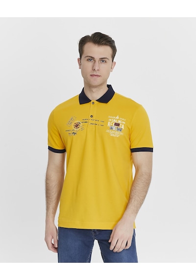 AR-MA Arma Erkek Likralı Pike Polo Yaka Tişört Y27374308801 Sarı