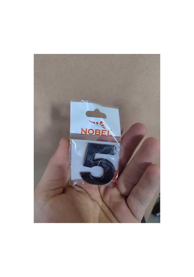 Yapışkanlı Kapı Numarası Kapı No Siyah Küçük Boy 50 Mm 5cm Siyah Renk Numaralar 1 Adet 5 5