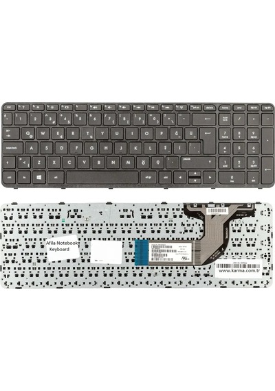 Hp 250 G2, 250 G3, 15-n00, 15-e, 15-g Notebook Klavyesi Siyah Tr Çerçeveli / Kl0105 46236925