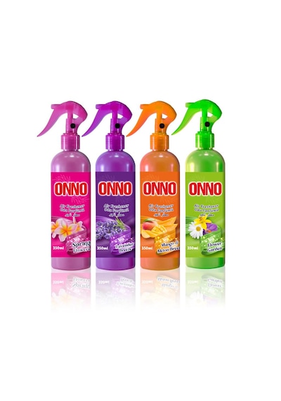 Onno Flower Garden + Lavender + Mango + Spring Oda Kokusu Spreyi 4 x 350 ML