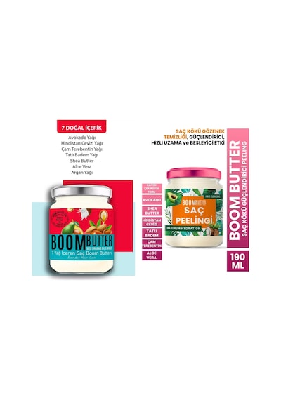 Saç Bakım Paketi Saç Bakım Yağı 190ml- Saç Kökü Güçlendirici Peeling 190ml