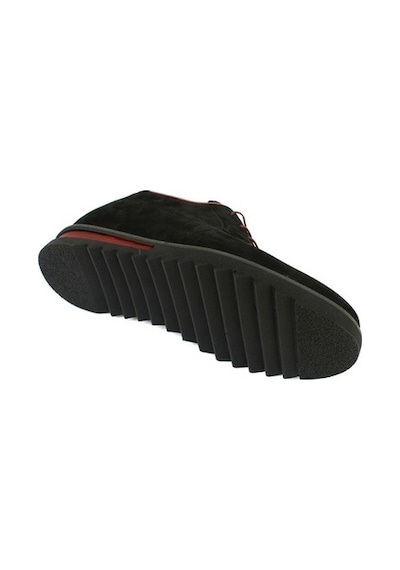 Ssft+8 Cm Gizli Topuklu Boy Uzatan Süet Ayakkabı Siyah