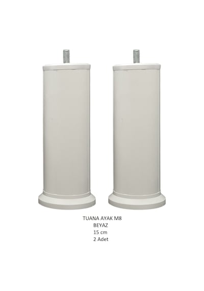 Tuana Ayak 15 cm M8 Cıvatalı Beyaz (2 Adet)