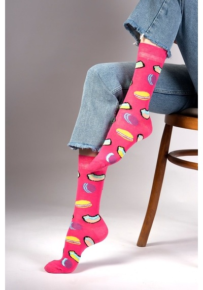 Ozzy Socks Macaron Desenli Çorap Çok Renkli
