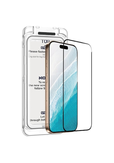 Apple Uyumlu   iPhone 17 Pro Wiwu Sq-008 Oleofobik Easy Install Temperli Ekran Koruyucu Uygulama Aparatlı Şeffaf