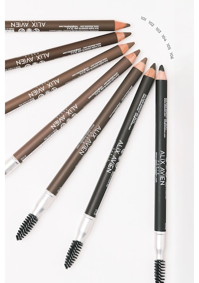 Alix Avien Fırçalı Yumuşak Uçlu Belirginleştirici Gri Kaş Kalemi Eyebrow Expert Powdery Liner 107 Deep Gray