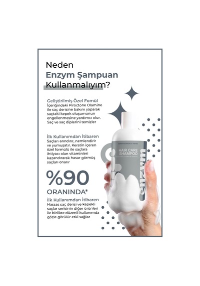 Enzym Cosmetıcs Hassas Saç Derisi Ve Kepekli Saçlara Özel Kepek Önleyici Şampuanı 400 Ml