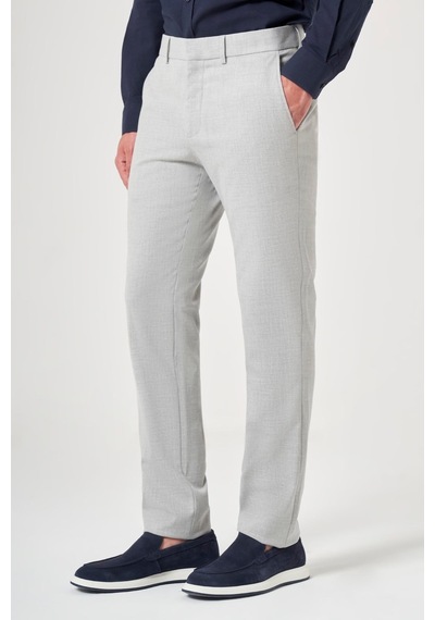 İmza Gri Yan Cep Slim Fit Esnek Chino Pantolon 1003260154 Açık Gri