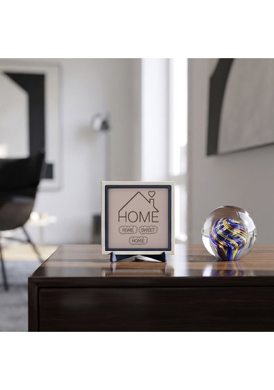 Home Sweet Home Silüetli Modern Dekoratif Parça, Ev Ve Ofis Dekoru İçin Özel Tasarım 10x10 Cm