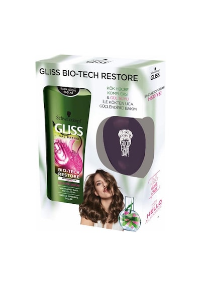 Gliss 525 ml Şampuan Bio-tech Restore + Tarak Set