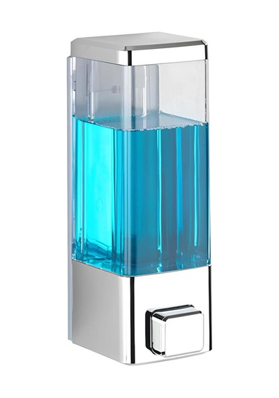 Duvar Tipi Manuel Sıvı Sabunluk 10 Adet Yapıştırmalı Ve Vidalı Akıtmaz Sabun Dispenseri 350 Ml V-1 Gri