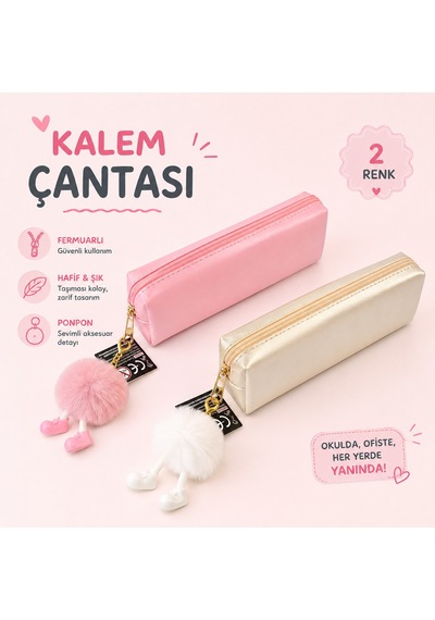 Bakgelal Renkli Kalem Çantası Pratik Ve Şık Kalemlik - 9017599613499