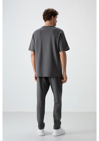 Tommy Life Haki Pamuklu Kalın Yumuşak Dokulu Oversize Fit Nakışlı Erkek Eşofman Takım - 85252 Haki