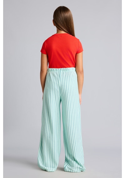 Defacto Çizgili Wide Leg Eşofman Altı Kız Çocuk I6486a826hstr156 Turkuaz-tr156