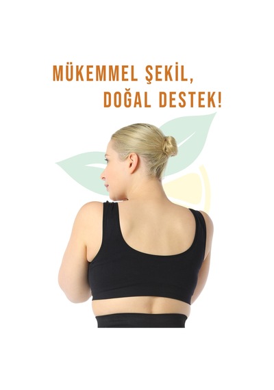 Elilom Pedli Büstiyer Korse Göğüs Bölgesi Destekli, Kalın Askılı Tasarım Siyah