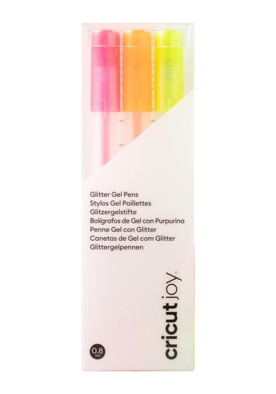 Glitter Jel Kalem Seti, 3'lü, 0.8 Mm Kalınlık, Pembe Ve Turuncu Renkler
