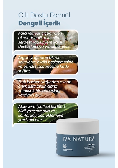 Iva Natura Nemlendirici Etkili Gündüz Kremi Organik Sertifikalı 50 ML