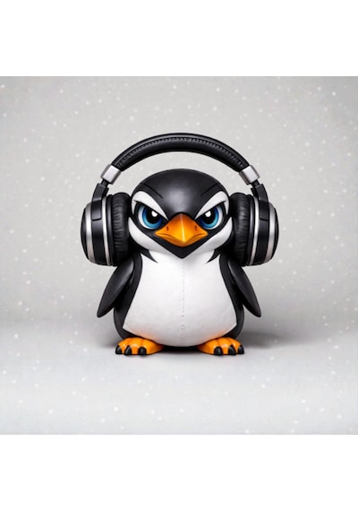 Happy3dworld Penguen Figürlü Kulaklık Standı, 3d Baskı Gaming Masaüstü Dekor