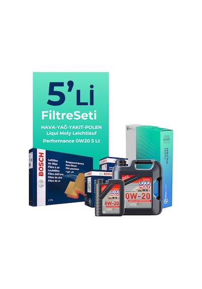 Bosch Fiat Egea 1.6 Dizel Filtre Bakım Seti Liqui Moly Motor Yağlı (2015-2023) 5 Li -