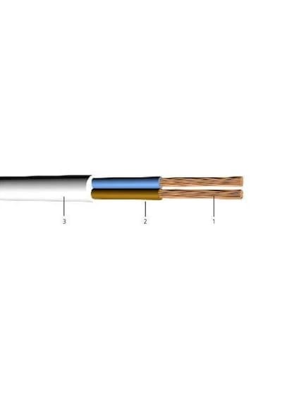 Kablo Ttr Öznur Beyaz 2x0,75 Mm 5 Metre Top