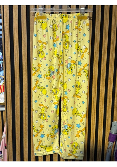 Mihra Kız Çocuk Sarı Tweety Desenli Önden Düğmeli Pijama Takımı