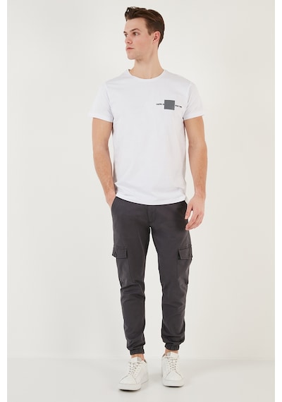 Buratti Bisiklet Yaka Pamuklu Slim Fit Erkek T Shirt 541There Beyaz