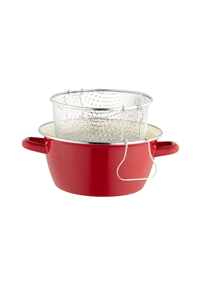 Madame Coco Salentino Kızartma Tenceresi - Kırmızı - 22 Cm 8684427212189 Kırmızı