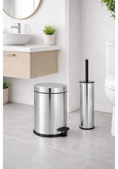 Krom Pedallı Çöp Kovası 3 Lt Eko 6998