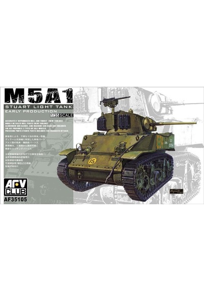1/35 M5a1 Stuart Light Tank Early Production Tank Maketi, Afv Club 35105
