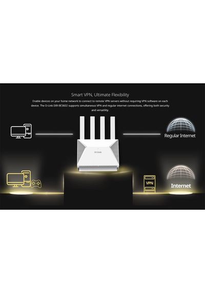 D-link Dır-be364k Kablosuz Be3600 Wi-fi 7 Dual Band Mesh Router