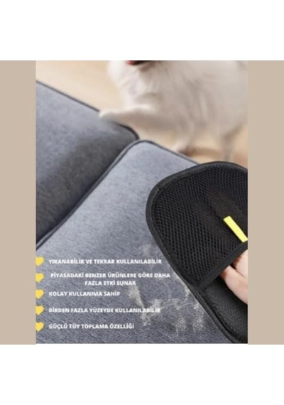 Kedi Köpek Tüy Toplayıcı Çift Taraflı Statik Eldiveni Giysi Halı Elbise Mobilya İçin Statik Saç Temizleme Eldiven Kolay Ve Pratik