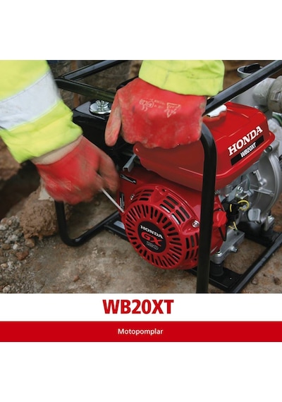 Honda WB20XT Motopomp 2" Parmak Benzinli Su Motoru