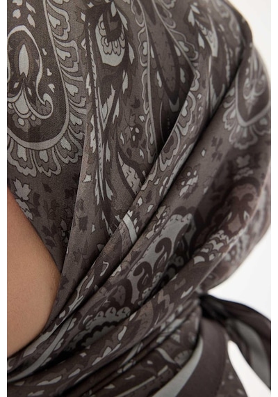 Silk Home Arve Eşarp Noa Koyu Kahve 90x90 Çok Renkli