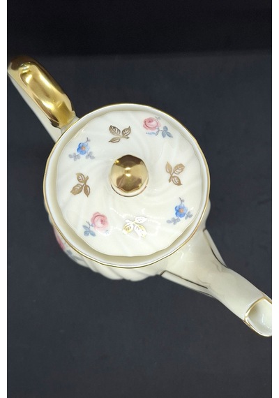Thomas Ivory Büyük Boy Porselen Fincan Takımı Parçası Vintage Pot 1.7 L Gri