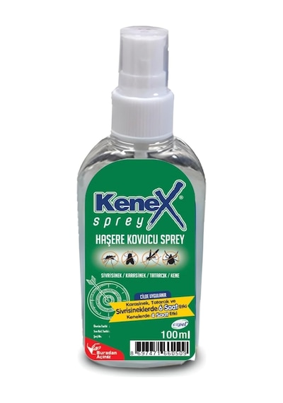 Bizdeneve Kenex Kene, Sivrisinek, Tatarcık Kovucu Vücut Sprey Losyon 8 Saat Etkili Güçlü Koruma Doğal 100 Ml
