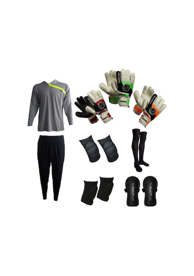 Kaleci Forma,Pantolon,Dizlik,Dirseklik,Çorap,Tekmelik,Eldiven Set (230727209) Gri