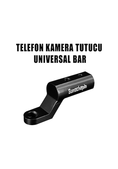 Motosiklet Scooter Nmax Pcx Üniversal Ayna Uzatıcı Ve Telefon Kamera Gps Tutucu Bar Siyah
