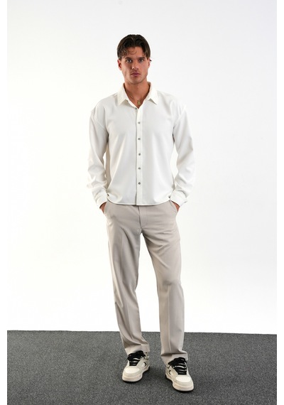 Redline Base Oversize Yumuşak Teri Emen Kolay Ütü Nefes Alan Erkek Gömlek Beyaz Redline Base Oversize Yumuşak Teri Emen Kolay Ütü Nefes Alan Erkek Gömlek Beyaz