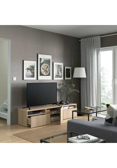 Ikea Lappvıken Çekmece Ön Paneli, Ağartılmış Meşe Görünümlü, 60x26 Cm Ağartılmış Meşe Görünümlü-beyaz