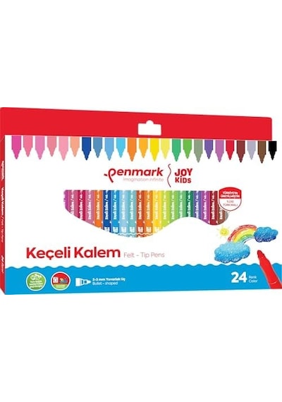 Penmark Süper Yıkanabilir Keçeli Kalem 24'lü Hs