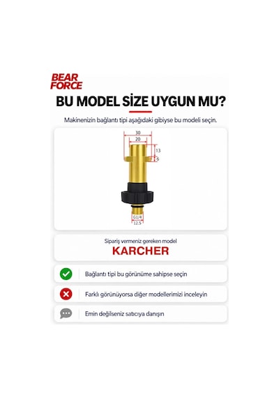 Robeve Bear Force Foam Lance Köpük Yapıcı Aparat 1l Köpük Aparatı Basınçlı Yıkama Makineleri Için Köpük Aparatı Çift Nozzle Ile Birlikte Foam Canon Karcher K Serisi Uyumlu