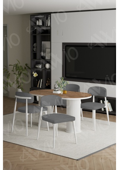 Avvio Lavin Beyaz Bohem Ayak Polo Sandalye 80x140 Mutfak Masa Sandalye Takımı Akçaağaç Avvio Lavin Beyaz Bohem Ayak Polo Sandalye 80x140 Mutfak Masa Sandalye Takımı Akçaağaç
