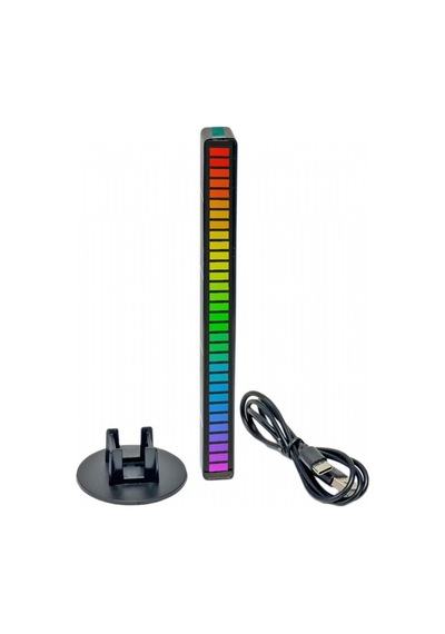 Bolled Sese Duyarlı Düz Tip Rgb Usb Şarjlı 5v 1a Ekolayzer
