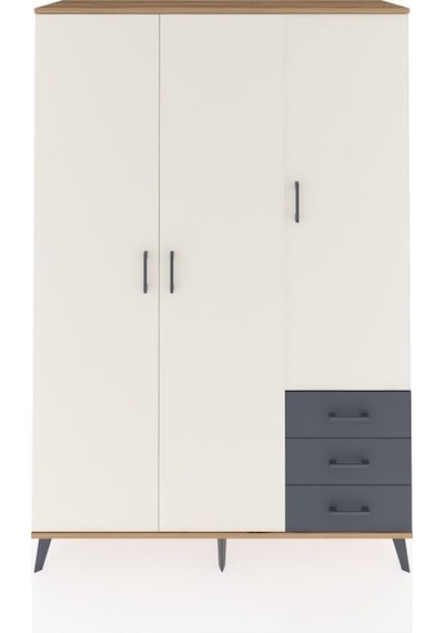 Hyperion Dolap 6 Raflı 3 Çekmeceli Tek Askılı 132x44x195 Çam-aytaşı/antrasit Aytası/antrasıt Hyperion Dolap 6 Raflı 3 Çekmeceli Tek Askılı 132x44x195 Çam-aytaşı/antrasit Aytası/antrasıt