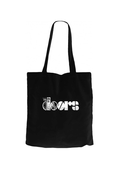 The Doors Logo Siyah Kanvas Bez Çanta Siyah