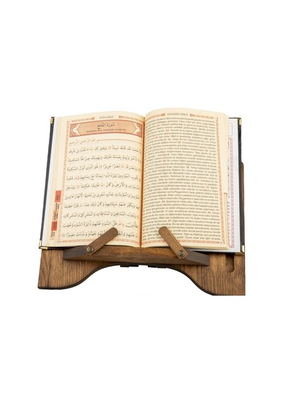 Ahşap Masaüstü Oymalı Rahle Kademeli Tabletlik Kitap Okuma Standı