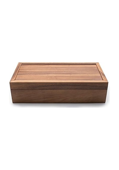 Ironwood Dikdörtgen Vauxhall Çift Çay Kutusu, Akasya Ağacı