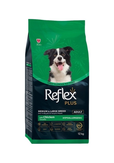 Reflex Plus Adult Orta Ve Büyük Irk Tavuklu Yetişkin Köpek Maması 12 Kg